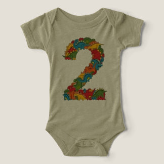 Suite bébé Dinosaur colorée