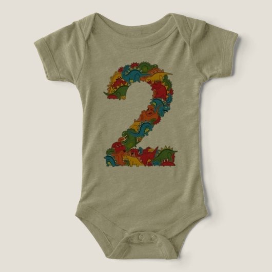 Suite bébé Dinosaur colorée (Design Recto)