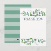 Suite carte de remerciements verdoyante (Devant / Derrière)