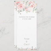 Suite de Faire-Part de Mariage Blushing Roses 2 (Devant / Derrière)