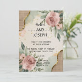 Suite de faire-part de mariage floral rustique Ros (Debout devant)