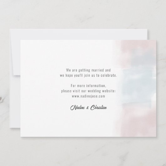 Suite de Faire-part de mariage moderne (Dos)