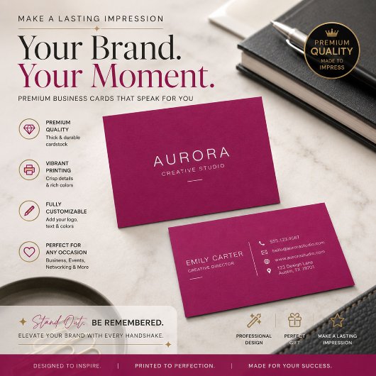 Suite de faire-part de mariage moderne magenta
