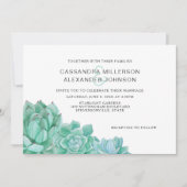 Suite de faire-part de mariage succulentes tendanc (Devant)