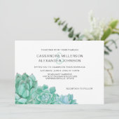 Suite de faire-part de mariage succulentes tendanc (Debout devant)