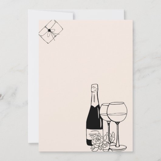 Suite faire-part de mariage | Illustré à main (Dos)