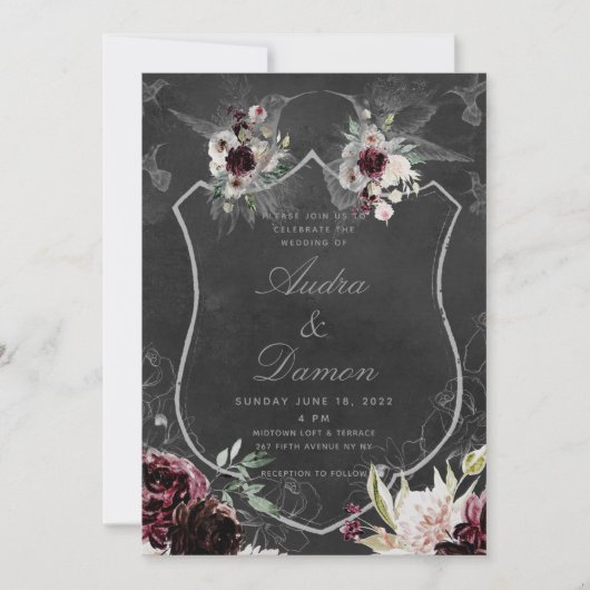 Suite Faire-part de mariage Nocturne Aura (Devant)
