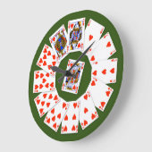 Suite het Spelen kaarten op groene achtergrond Grote Klok (Hoek)