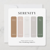 Suite Mariage Serenity | Carte de la palette de ch (Devant)