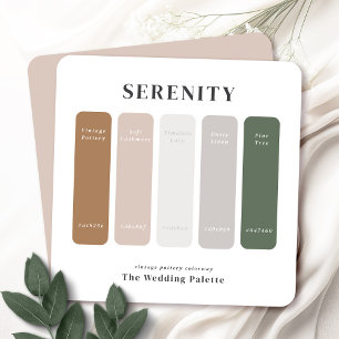 Suite Mariage Serenity   Carte de la palette de ch