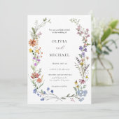 Suite, Modèle Faire-part de mariage Fleur sauvage (Debout devant)