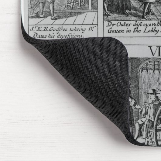 Suite of Hearts die het 'Popish Plot' illustreert Muismat (Hoek)