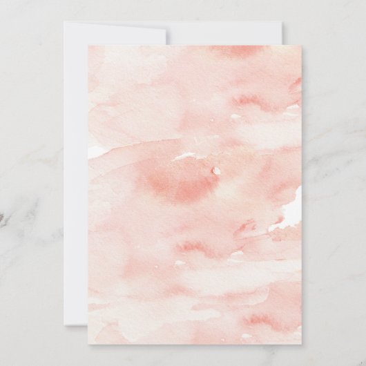 Suite rose de faire-part de mariage de pivoines (Dos)