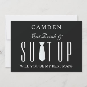 Suitup zal jij mijn Bestman zijn Kaart