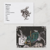 suivez le carte de visite blanc de lapin (Devant / Derrière)