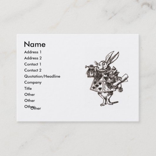 suivez le carte de visite blanc de lapin (Devant)