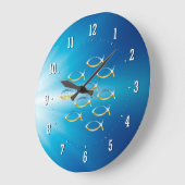 Suivez-le horloge murale chrétienne de symbole de (Angle)