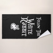 Suivez le lapin blanc (Serviette de bain)