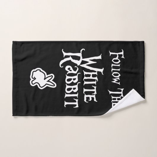 Suivez le lapin blanc (Serviette à main)