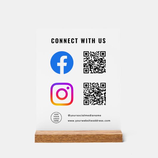 Suivez le logo Scan Connect With Us QR Code ici (Recto)