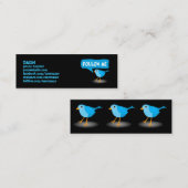 Suivez-moi Blue Bird Slim Profil Cartes de visite (Devant / Derrière)