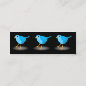 Suivez-moi Blue Bird Slim Profil Cartes de visite (Dos)