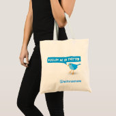 Suivez-Moi Sur Twitter Sacs fourre-tout Bleus Pour (Devant (produit))