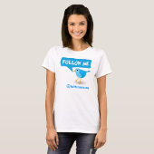 Suivez-moi Twitter Blue Bird Womens T-Shirts (Devant entier)