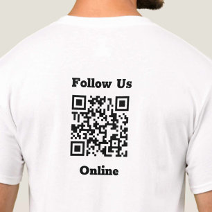 Suivez-nous Message en ligne avec le T-shirt Code