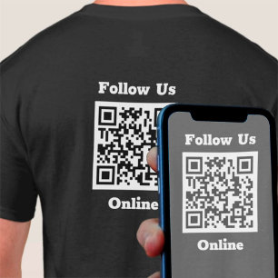 Suivez-nous Message en ligne avec le T-shirt Code