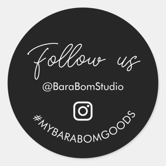 Suivez-nous sur Instagram Autocollant pour emballa (Devant)