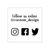 Suivez-nous sur les médias sociaux tampon (Impression)