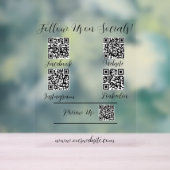 Suivez-nous sur Social Media Acrylique signe (Neutre)