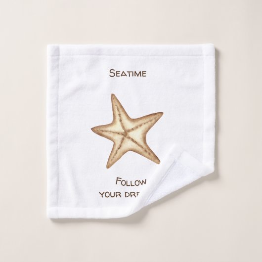 Suivez vos rêves aquarelle Starfish Seatime (Gant de toilette)