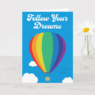 Suivez vos rêves Carte de voeux pour le ballon à a