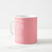 Suivez Vos Rêves Citations De Mug Roses Blanches (Devant gauche)