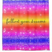 Suivez Vos Rêves Rainbow Sparkle Douche Rideau (Devant)