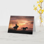 Suivez votre carte de cowboy d'encouragement de (Fleur jaune)