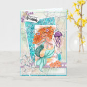 Suivez votre carte d'encouragement Dreams Mermaid (Fleur jaune)