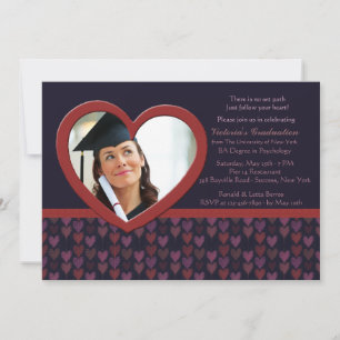 Suivez Votre Coeur Photo Graduation Invitation
