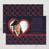 Suivez Votre Coeur Photo Graduation Invitation (Devant / Derrière)