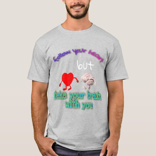 suivez votre coeur T-shirt Homme Basic (Devant)