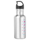 Suivi d'eau motivant Bouteille d'eau en acier inox (Dos)