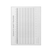 Suivi mensuel des habitudes - Bloc-notes gris mini (Tourné)