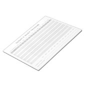 Suivi mensuel des habitudes - Bloc-notes gris mini (Incliné)