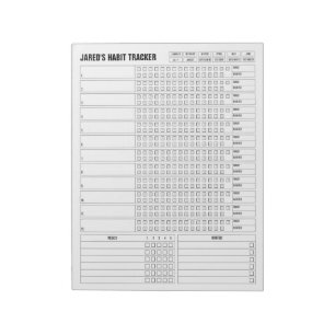 Suivi mensuel des habitudes - Bloc-notes minimalis