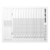 Suivi mensuel des habitudes - Bloc-notes minimalis (Devant)