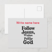 Suivre la carte postale personnalisée Jésus (Devant / Derrière)