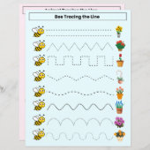 Suivre la feuille de ligne pour les enfants (Devant / Derrière)