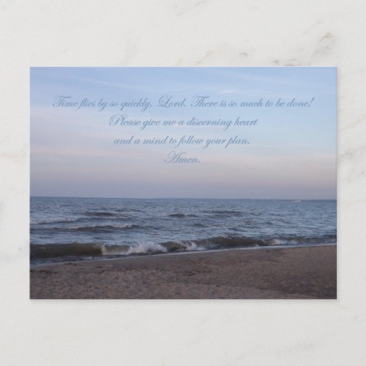 Suivre votre plan carte postale de prière (Devant)